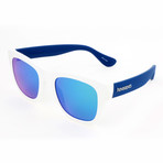 Unisex Paraty QT1-Z9 Sunglasses // White + Blue