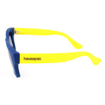 Unisex Paraty 22O-LS Sunglasses // Transparent Dark Blue + Matte Yellow