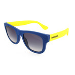 Unisex Paraty 22O-LS Sunglasses // Transparent Dark Blue + Matte Yellow