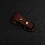 Handmade Damascus Liner Lock Folding Knife // 2729