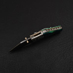 Handmade Damascus Liner Lock Folding Knife // 2731