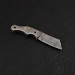 Handmade Damascus Liner Lock Folding Knife // 2734
