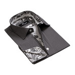 Amedeo Exclusive // Reversible Cuff French Cuff Shirt // Black + White (M)