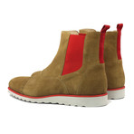 Khan Chelsea Boots // Camel + Red (US: 7)