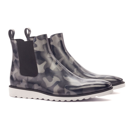 Commando Ii Chelsea Boots // Grey Camouflage Patina (US: 6)