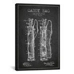Caddy Bag Charcoal Patent Blueprint // Aged Pixel (18"W x 26"H x 0.75"D)