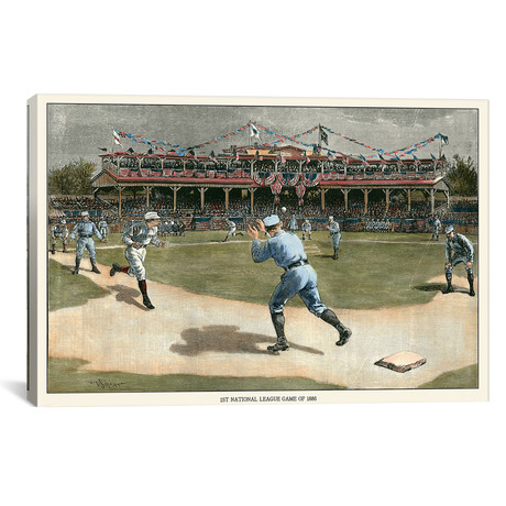 National League Game, 1886 // Snyder (26"W x 18"H x 0.75"D)