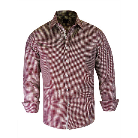 Malik True Modern Fit Dress Shirt // Burgundy (S)
