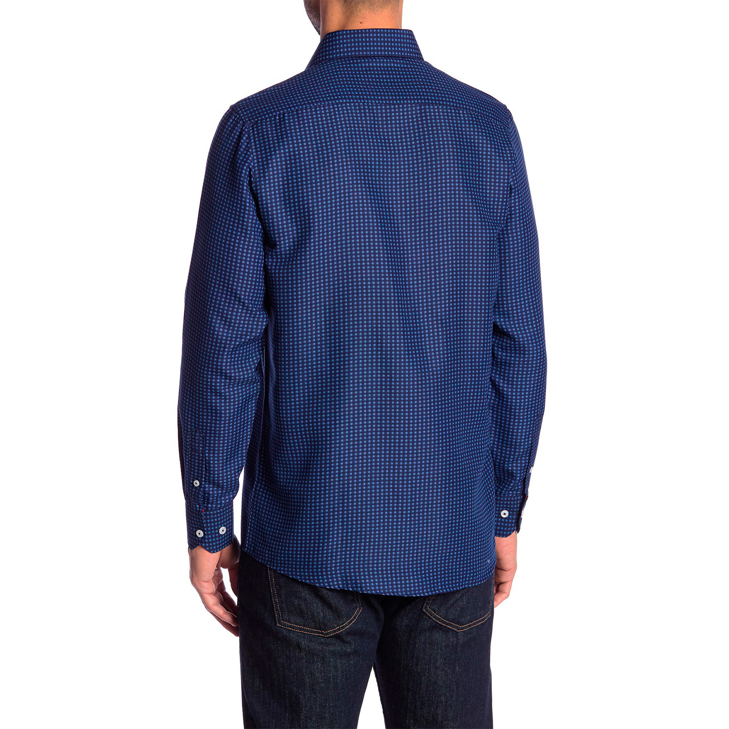 Ross True Modern Fit Dress Shirt // Navy Blue (S) - Rosso Milano ...