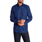 Ross True Modern Fit Dress Shirt // Navy Blue (S)