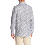 Donny True Modern-Fit Dress Shirt // White + Gray (XL)