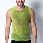 Iron-Ic // 4.0 Extra Light Sleeveless Shirt // Lime Yellow (L/XL)