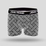 Criss Cross Monochrome Boxer // Black + White + Gray // Set of 2 (XL)