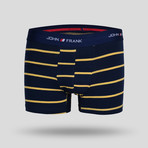 Solid + Striped Boxer // Blue + Yellow + Black // Set of 3 (L)