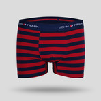Solid + Striped Boxer // Red + Blue // Set of 3 (M)