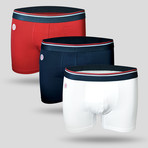 Marine Boxer // Red + White + Blue // Set of 3 (XL)