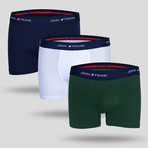 Solid Boxer // Blue + White + Green // Set of 3 (XL)