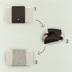 HAK 360 // Reversible Wallet (Black + Light Gray)