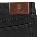 Brunello Cucinelli // Cotton Denim Five Pocket Jeans // Gray (50)