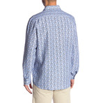 Francis True Modern-Fit Dress Shirt // Light Blue + Gray (XL)