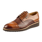Alvis Two-Tone Textured Dress Shoes // Tobacco + Brown (Euro: 40)