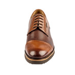Alvis Two-Tone Textured Dress Shoes // Tobacco + Brown (Euro: 38)