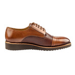Alvis Two-Tone Textured Dress Shoes // Tobacco + Brown (Euro: 41)
