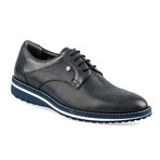 Bana Leather Modern Dress Shoes // Navy Blue (Euro: 37)