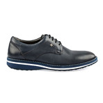 Bana Leather Modern Dress Shoes // Navy Blue (Euro: 45)