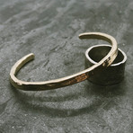 Hammered Cuff in Polished Brass