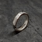 Faces Stacker Ring in Oxidized Silver (8.5)