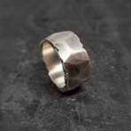Faces Ring in Oxidized Silver (8.5)