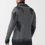 Wool Tricot Cardigan // Black (2XL)