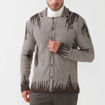 Wool Tricot Cardigan // Brown (M)