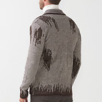 Wool Tricot Cardigan // Brown (L)