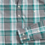 Lee // Green Stripe + Checkered Plaid (Large (Athletic))