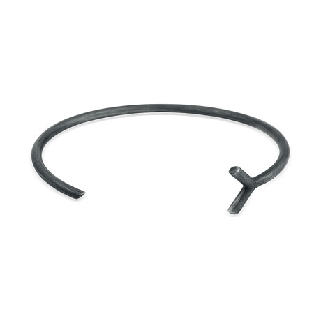 Wired Silver Bracelet (5–6 cm // 2–2.3 in)