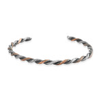 Twisted Silver + Copper Bracelet (5–6 cm // 2–2.3 in)