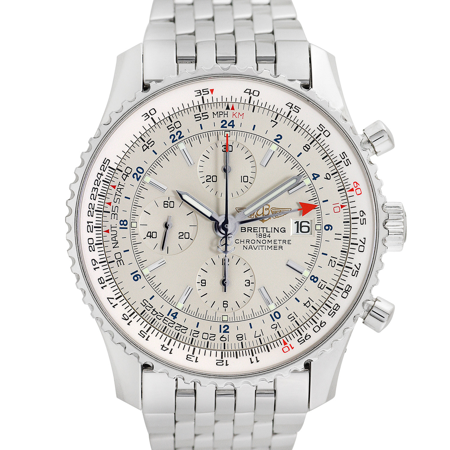 Breitling Navitimer World Chronograph Automatic // A24322 // Pre-Owned - Classic Watches - Touch 