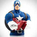 Captain America // Stan Lee Signed // Bust Bank Limited Edition Statue