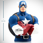 Captain America // Stan Lee Signed // Bust Bank Limited Edition Statue