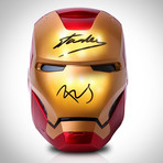 Iron Man Helmet // Stan Lee + Robert Downey Jr. Signed // Custom Museum Display (Signed Helmet Only)