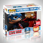 Captain America Vs Iron Man 2 Pack // Stan Lee Signed // Exclusive Edition Funko Pops