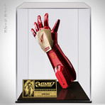 Iron Man // Robert Downey Jr + Stan Lee Signed Arm Prop // Custom Museum Display (Signed Arm Only)