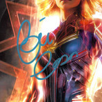 Captain Marvel // Brie Larson + Samuel L. Jackson Signed Photo // Custom Frame