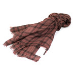 Brunello Cucinelli // Women's Plaid Cashmere Blend Scarf Wrap // Brown (Brown)