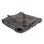 Brunello Cucinelli // Unisex Textured Linen Scarf Wrap // Gray