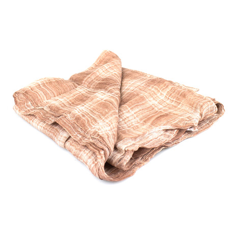 Brunello Cucinelli // Women's Plaid Linen Scarf Wrap // Pink (Pink)