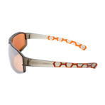 Men's P8527 Sunglasses // Gray + Orange Silver Mirror