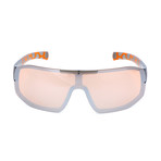 Men's P8527 Sunglasses // Gray + Orange Silver Mirror